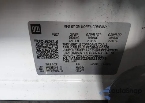 2024 Buick Encore Gx Preferred Fwd z USA, uszkodzony, nr VIN KL4AMBS22RB215779